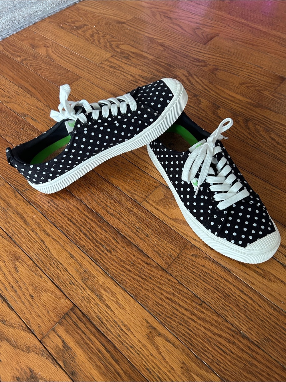 Cariuma Black and White Polka Dot Sneakers